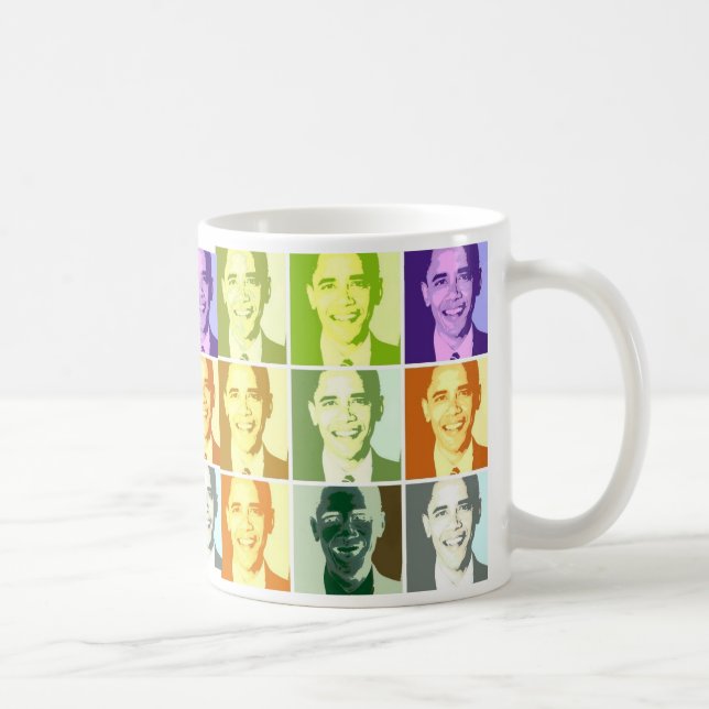De Café Caneca do pop art .esque Obama (Direita)