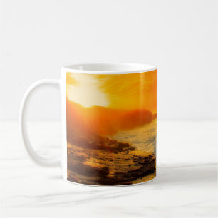 De Café caneca do pôr do sol da ilha Bell