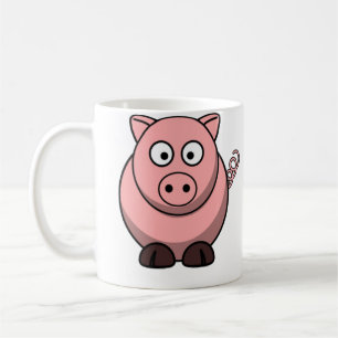 De Café Caneca do porco dos desenhos animados