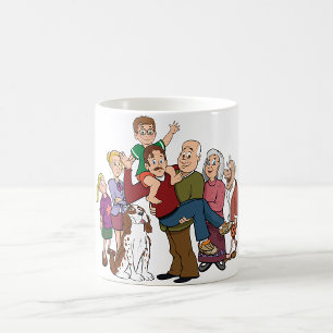 De Café Caneca do retrato da família