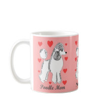 Caneca do rosa da mamã da caniche