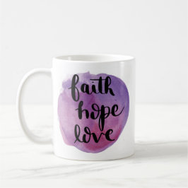 De Café Caneca do roxo da aguarela do amor da esperança da