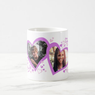 De Café Caneca do roxo das fotos dos namorados/casamento