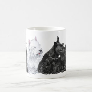 De Café Caneca do Scottish e West Highland White Terrier