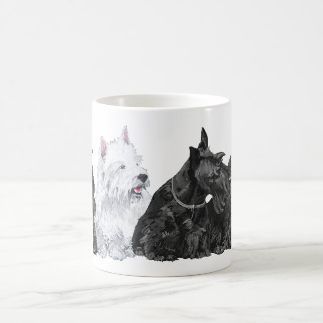 De Café Caneca do Scottish e West Highland White Terrier (Centro)