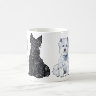De Café Caneca do Scottish e West Highland White Terrier