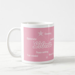 De Café Caneca do Signo Zodiacal Libra em Aquarela Pastel