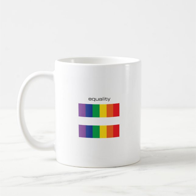 De Café Caneca do símbolo da igualdade da bandeira do (Esquerda)