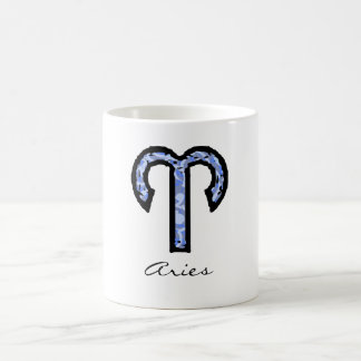 De Café Caneca do símbolo do Aries (estilo 1_blue)