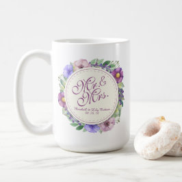 De Café Caneca do Sr. & da Sra. Elegante Floral Casamento