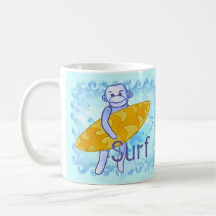 De Café Caneca do Surfer do Macaco Sock