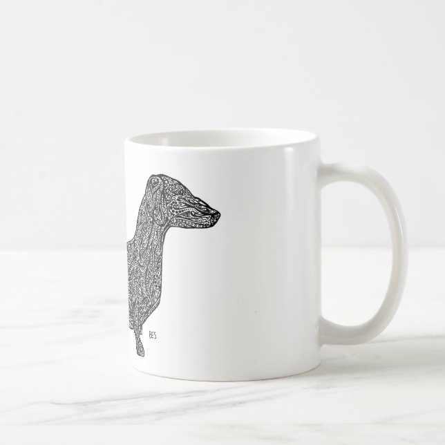 De Café Caneca do teste padrão do Dachshund (Direita)