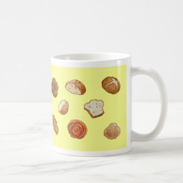De Café Caneca do teste padrão do pão & da pastelaria -