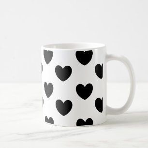 De Café Caneca do teste padrão dos corações