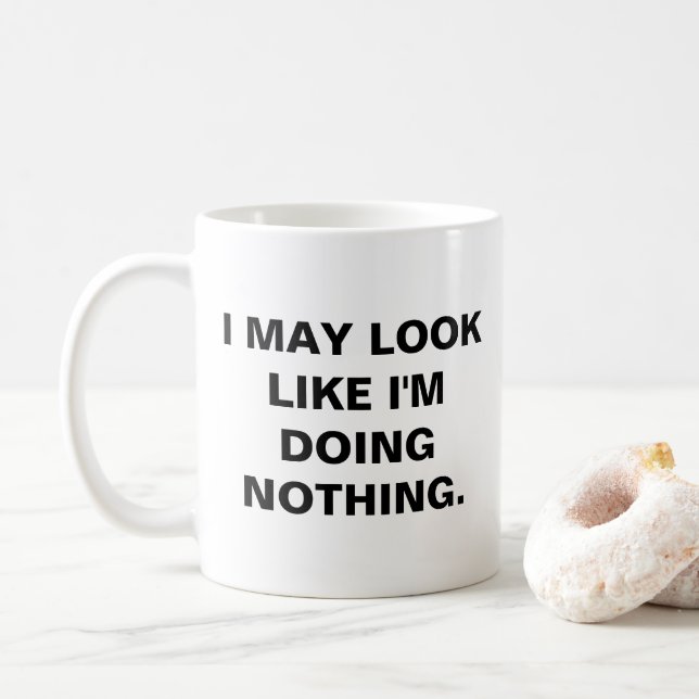 De Café Caneca do trabalho duro (Com Donut)