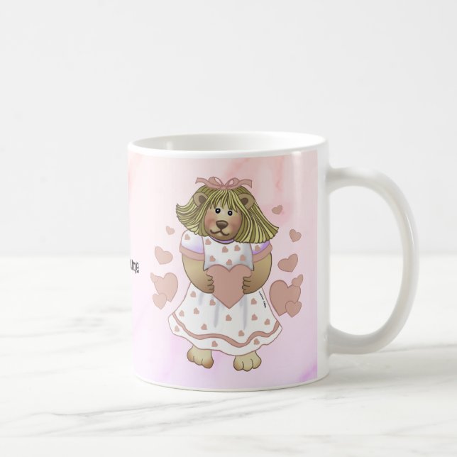 De Café caneca do urso Betsy coração rosa (Direita)