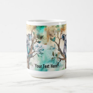 De Café Caneca do Urso Coala Fofo na Árvore – Personalize