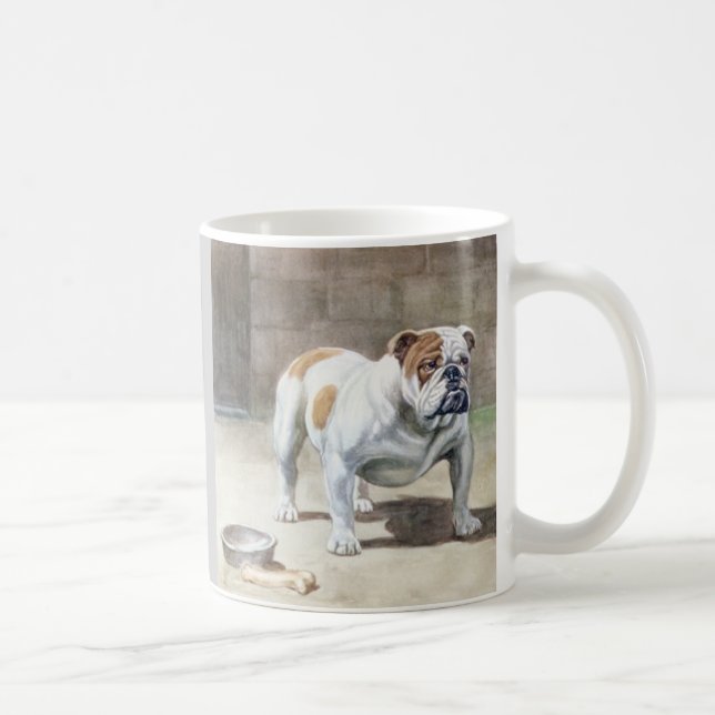 De Café Caneca do vintage do buldogue (Direita)