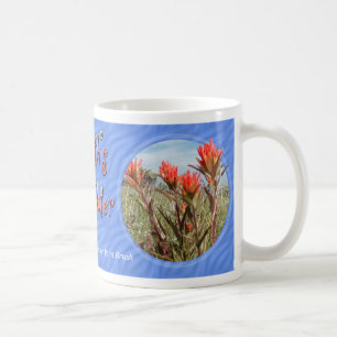 De Café Caneca do Wildflower do pincel indiano do Dia da