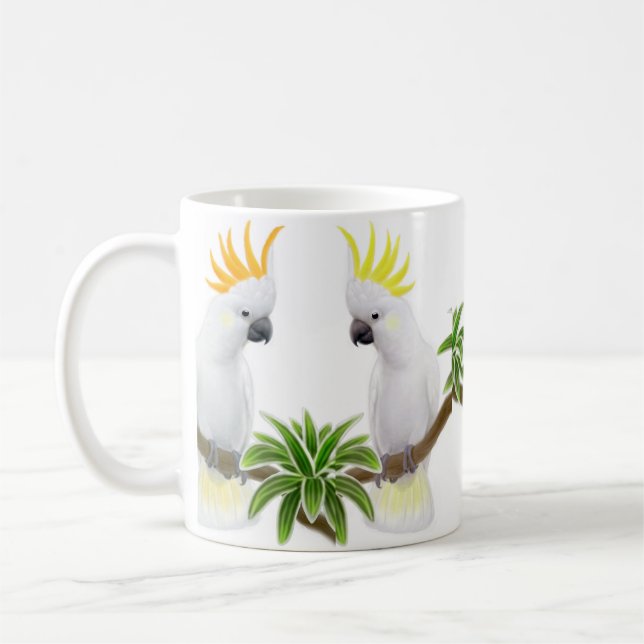 De Café Caneca dos Cockatoos da cidra & do enxofre (Esquerda)