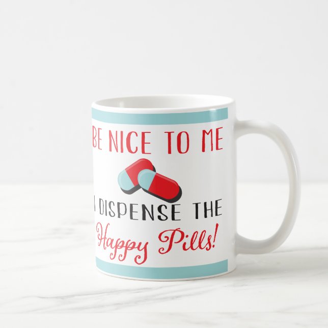 De Café Caneca dos comprimidos engraçados da enfermeira ou (Direita)