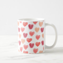 De Café Caneca dos corações | da aguarela