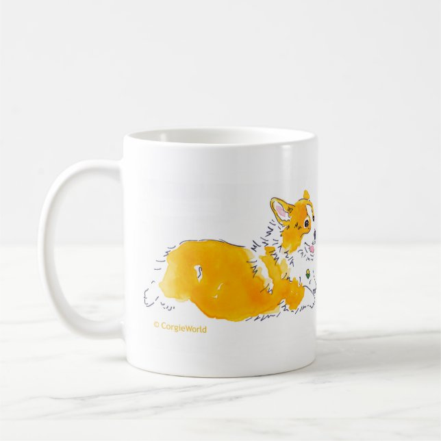 De Café Caneca dos Corgis do vôo (Esquerda)