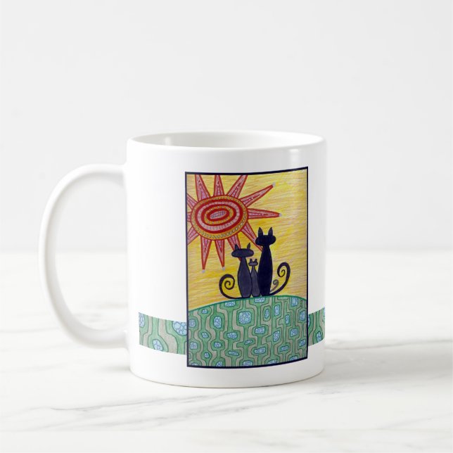 De Café Caneca dos gatos do nascer do sol (Esquerda)