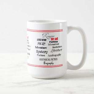 De Café caneca dos gênero da leitura