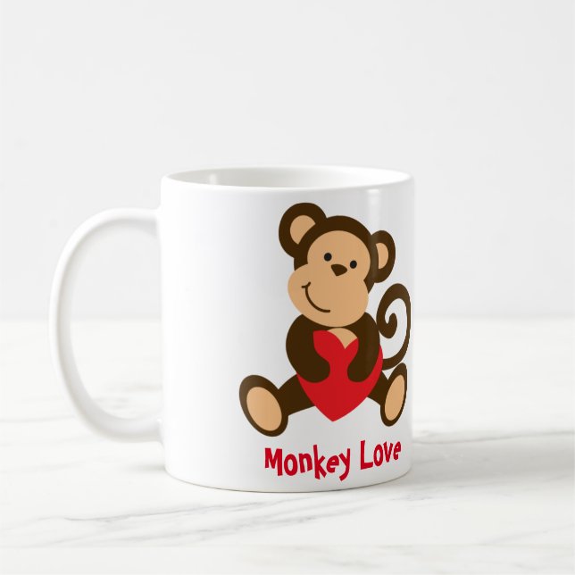 De Café Caneca dos namorados do amor do macaco (Esquerda)