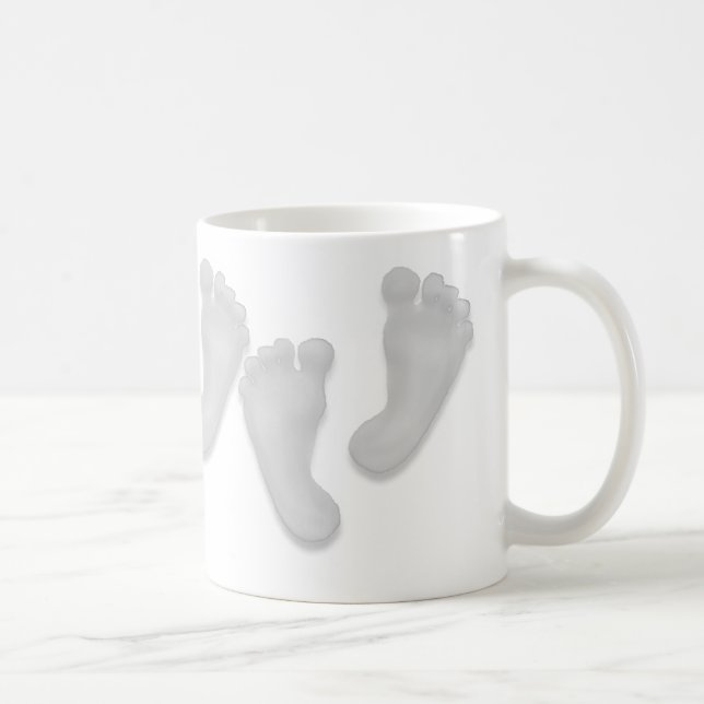 De Café Caneca dos pés do bebê (Direita)