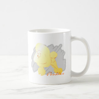 De Café Caneca dourada da caniche