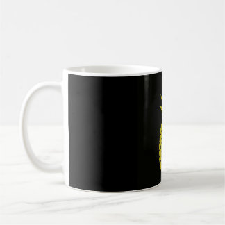 De Café Caneca dourada do abacaxi