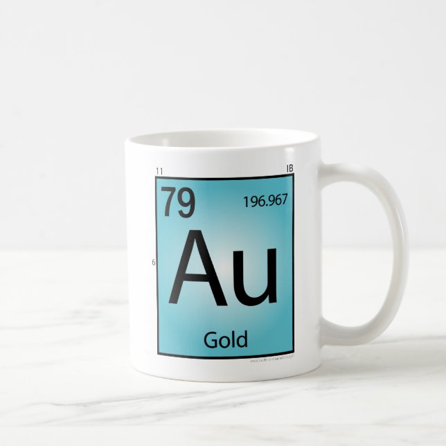 De Café Caneca Dourado do elemento (do Au) (Direita)