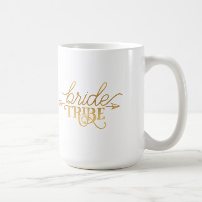 De Café Caneca Dourado do tribo da noiva da seta (Direita)