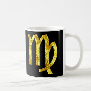 De Café Caneca Dourado preta do Virgo
