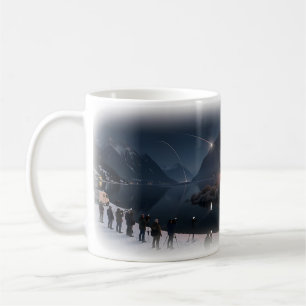 De Café Caneca Drama Reflexo Fogo do Lago Alpino