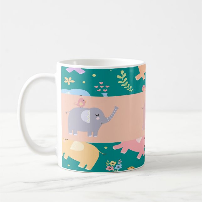 De Café Caneca Elefante Pastel (Esquerda)