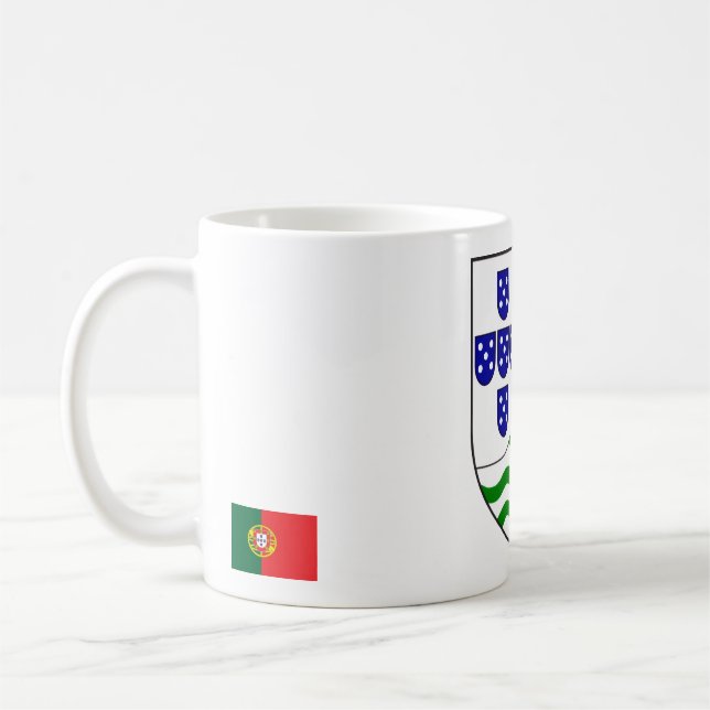 De Café Caneca Elegante com Brasão da Índia Portuguesa (Esquerda)