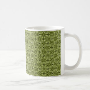 De Café Caneca elegante dos círculos, verde azeitona