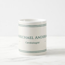 De Café Caneca Elegante Personalizada Verde Floresta