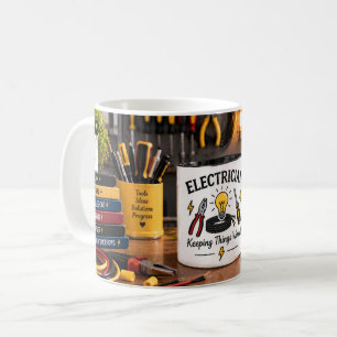 De Café Caneca Eletricista Mantendo as Coisas Conectadas