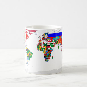 De Café caneca embandeirada do mundo