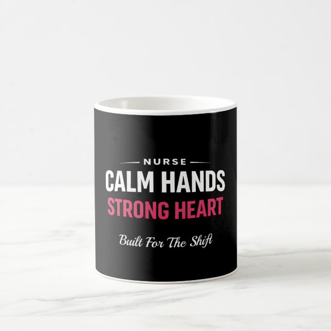 De Café Caneca Enfermeira Mãos Calmas Coração Forte (Centro)