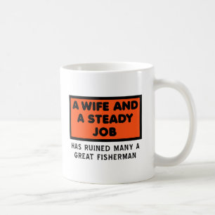 De Café Caneca Engraçada Arruinou um Grande Pescador