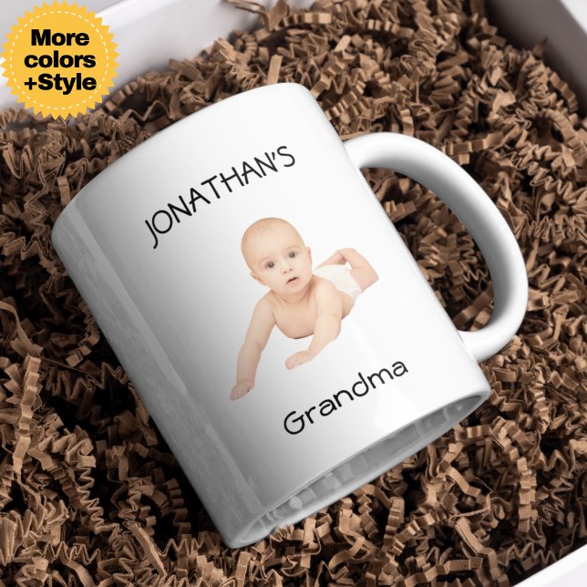 De Café Caneca Engraçada com Rosto Personalizado para Avô/ (Funny Custom Face Mug for Grandpa – Gift for Any Occasion)
