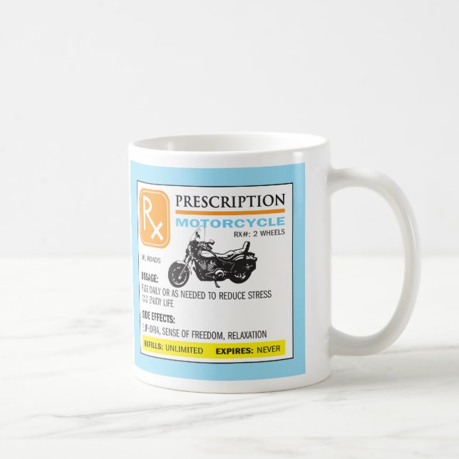 De Café Caneca engraçada da motocicleta da prescrição (Direita)