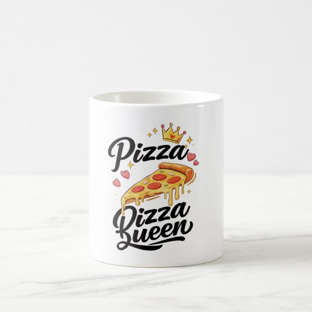 De Café Caneca engraçada da Rainha da Pizza para mulheres, (Centro)