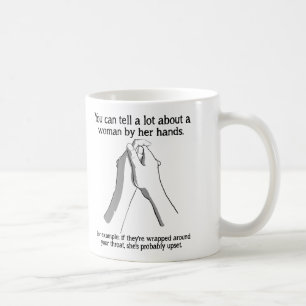 De Café Caneca Engraçada das Mãos da Mulher