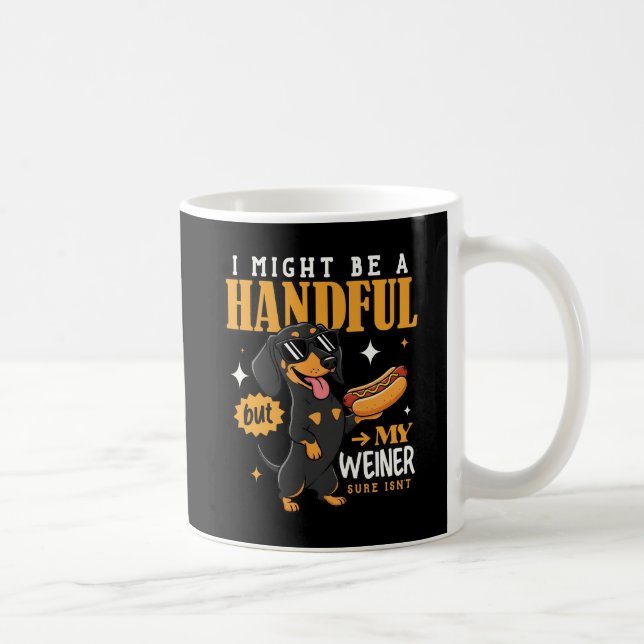 De Café Caneca Engraçada do Cachorro Wiener Dachshund Piad (Direita)